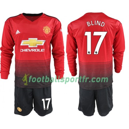 Tenue Manchester United BLIND 17 Enfant Domicile 2018-2019 Maillot de Foot ML